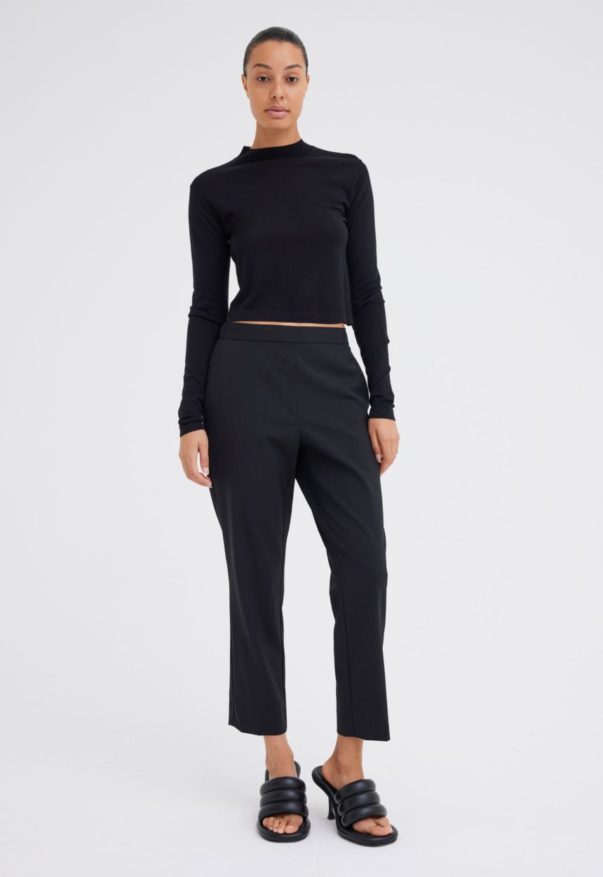 Jac + Jack Gio Merino Wool Pant - Black